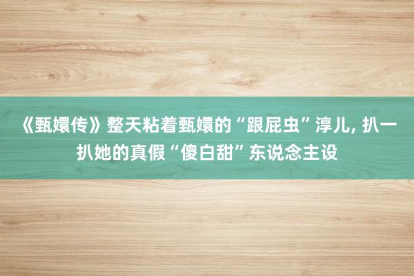 《甄嬛传》整天粘着甄嬛的“跟屁虫”淳儿, 扒一扒她的真假“傻白甜”东说念主设